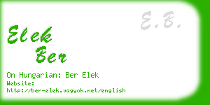 elek ber business card